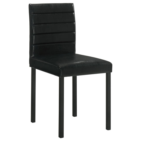 Brennan Upholstered Dining Side Chair Black (Set of 4)