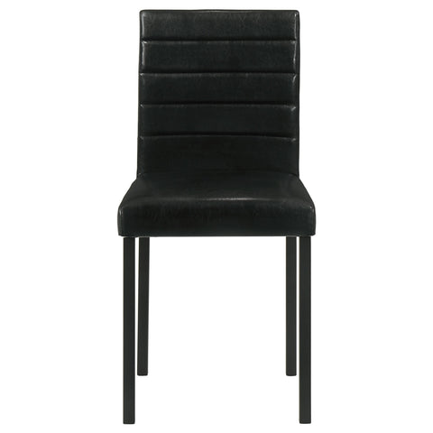 Brennan Upholstered Dining Side Chair Black (Set of 4)