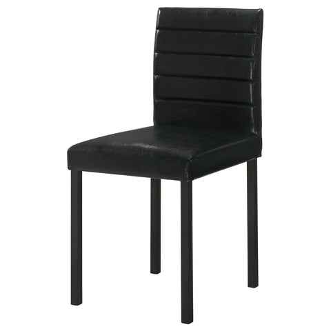 Brennan Upholstered Dining Side Chair Black (Set of 4)