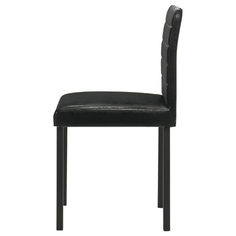 Brennan Upholstered Dining Side Chair Black (Set of 4)