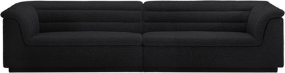 Dillard Black Boucle Fabric Modular Sofa S119