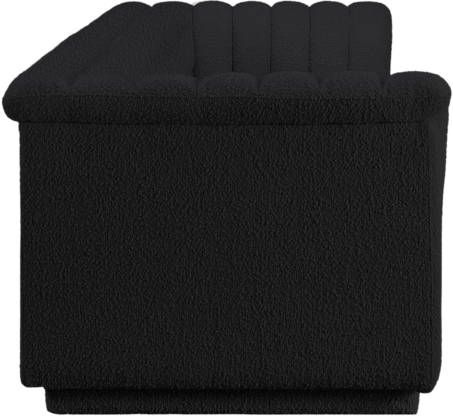 dillard black boucle fabric modular sofa s119