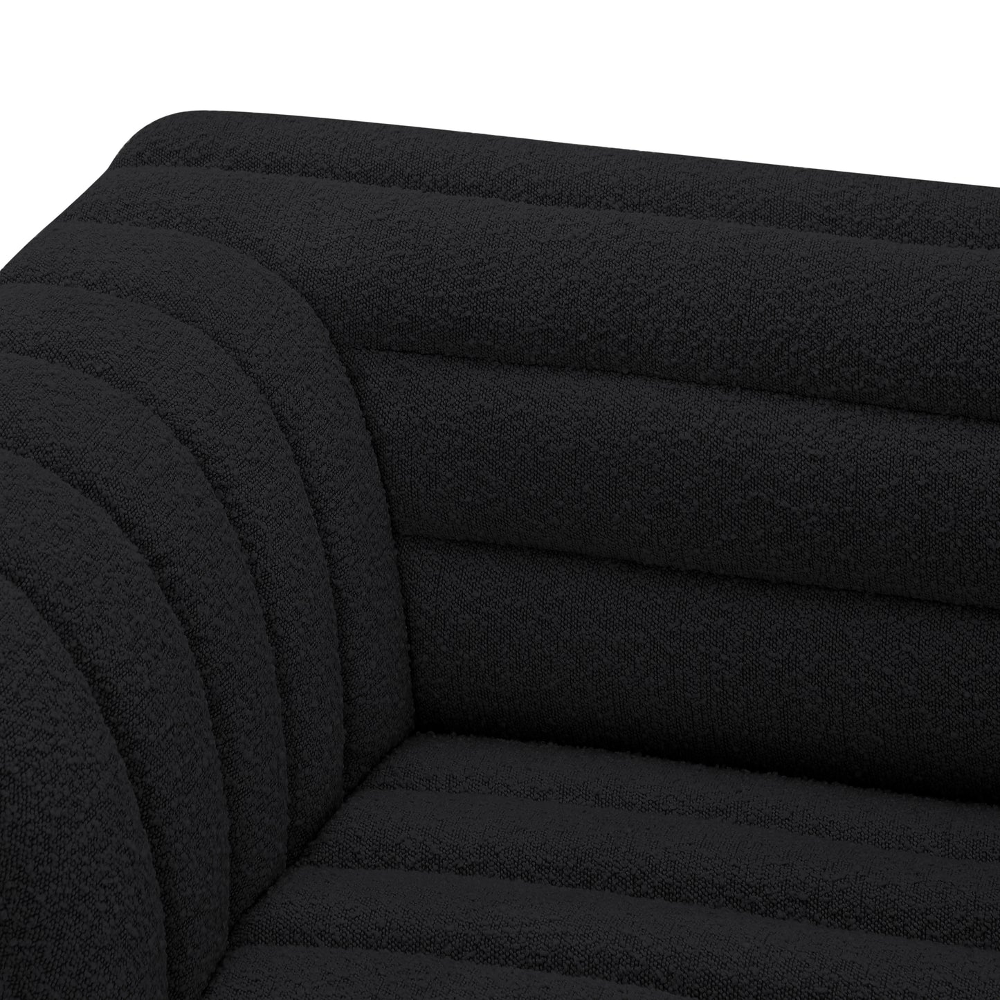 dillard black boucle fabric modular sofa s119