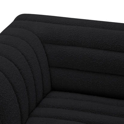 Dillard Black Boucle Fabric Modular Sofa S119