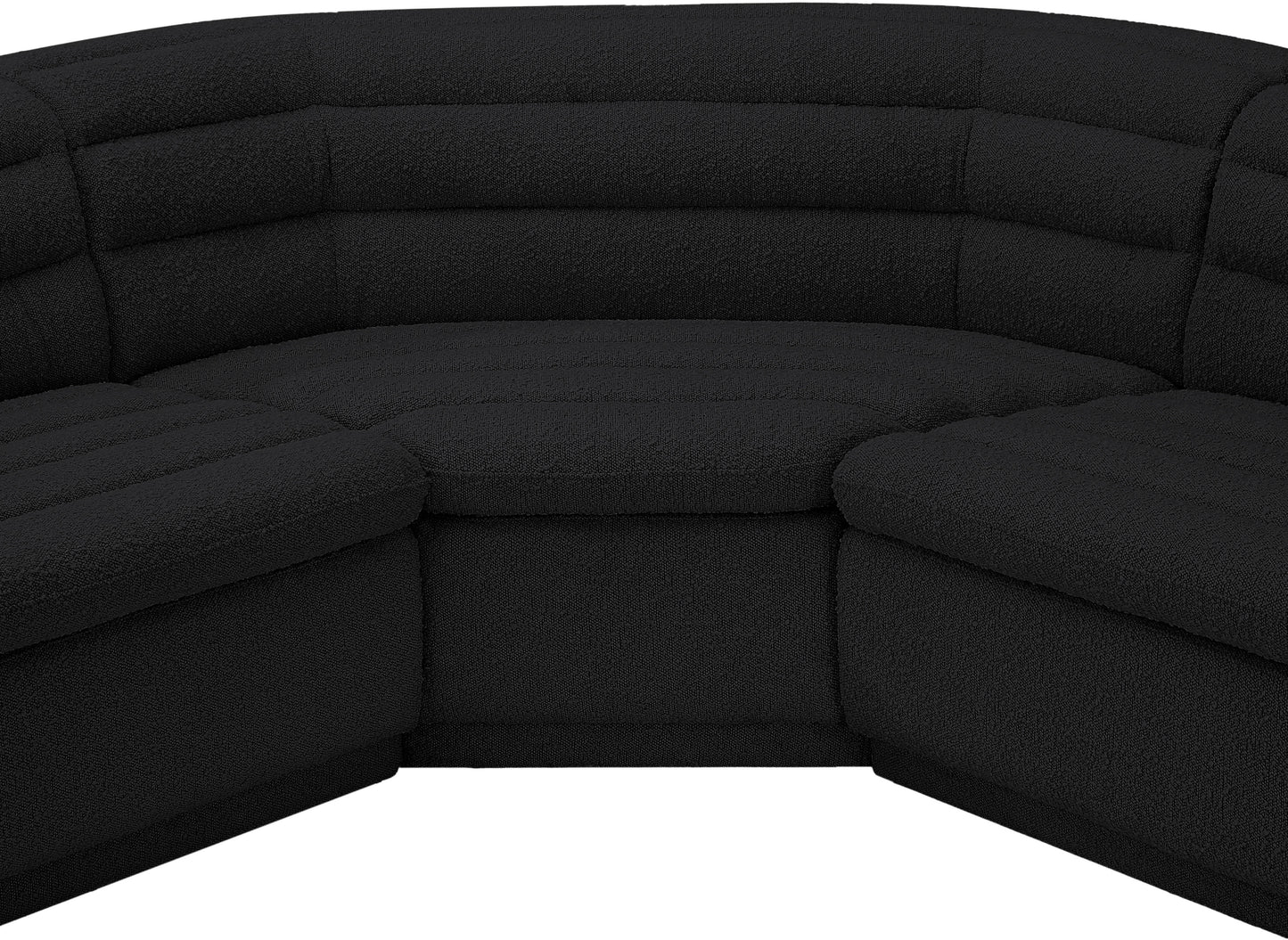 dillard black boucle fabric modular sectional sectional