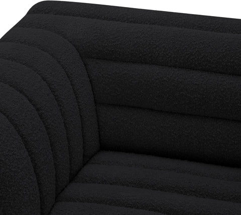 Dillard Black Boucle Fabric Modular Sectional Sectional