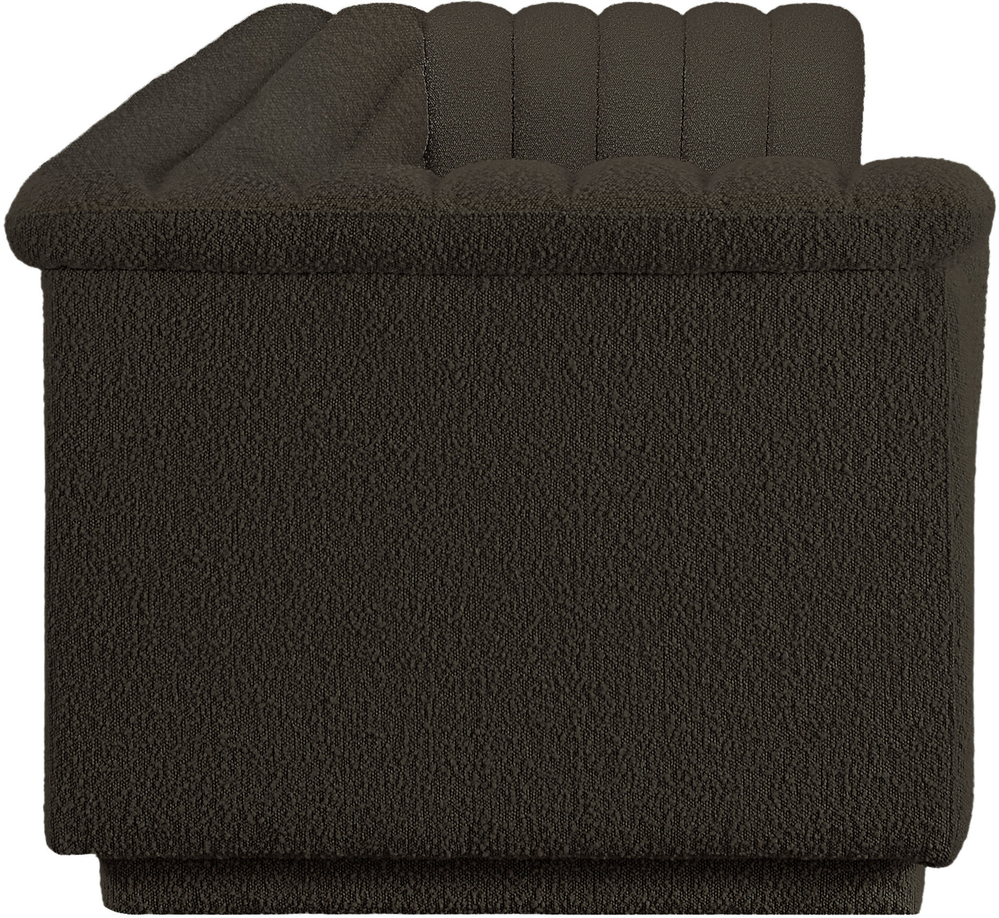 dillard brown boucle fabric modular sofa s119