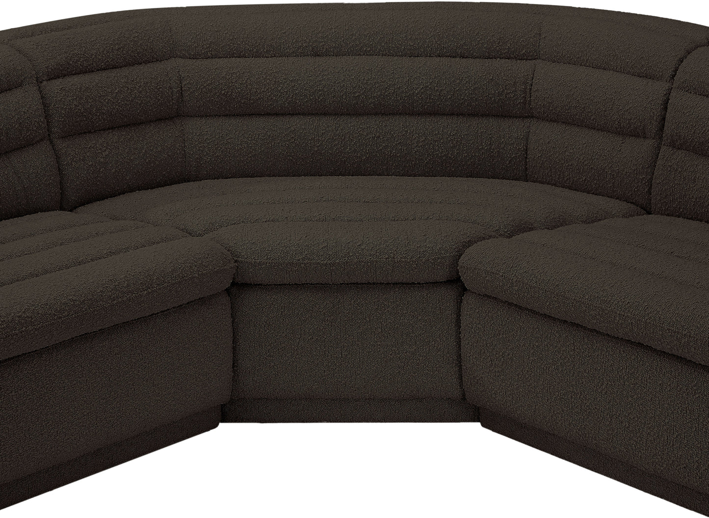 dillard brown boucle fabric modular sectional sectional