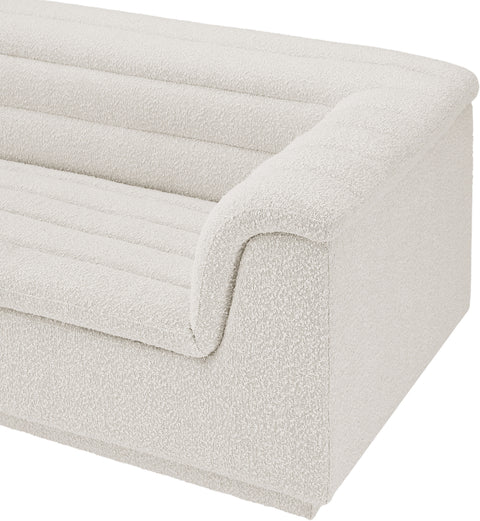 Dillard Cream Boucle Fabric Modular Sectional Sectional