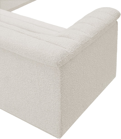 Dillard Cream Boucle Fabric Modular Sectional Sectional