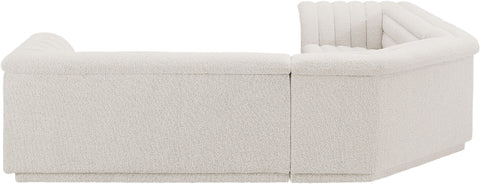 Dillard Cream Boucle Fabric Modular Sectional Sectional