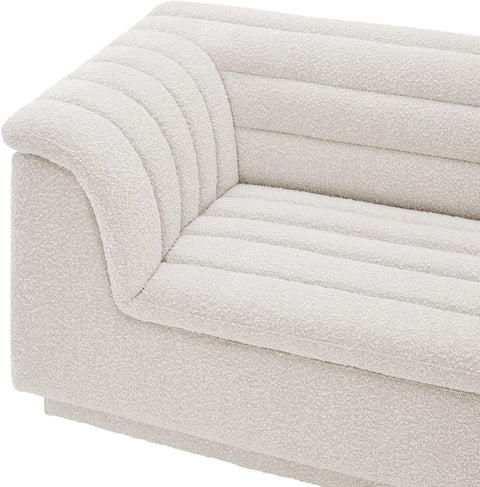 Dillard Cream Boucle Fabric Modular Sectional Sectional