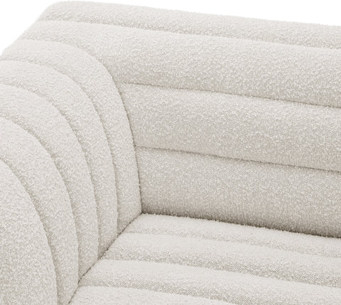 Dillard Cream Boucle Fabric Modular Sectional Sectional