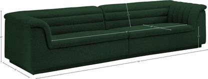 Dillard Green Boucle Fabric Modular Sofa S119