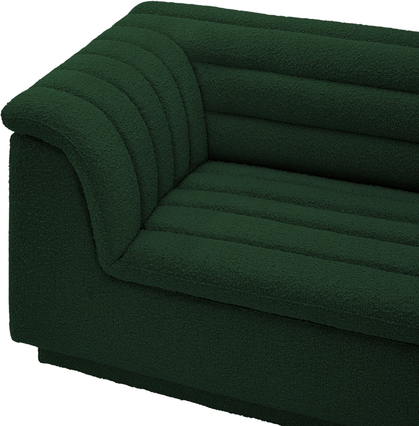 dillard green boucle fabric modular sofa s119