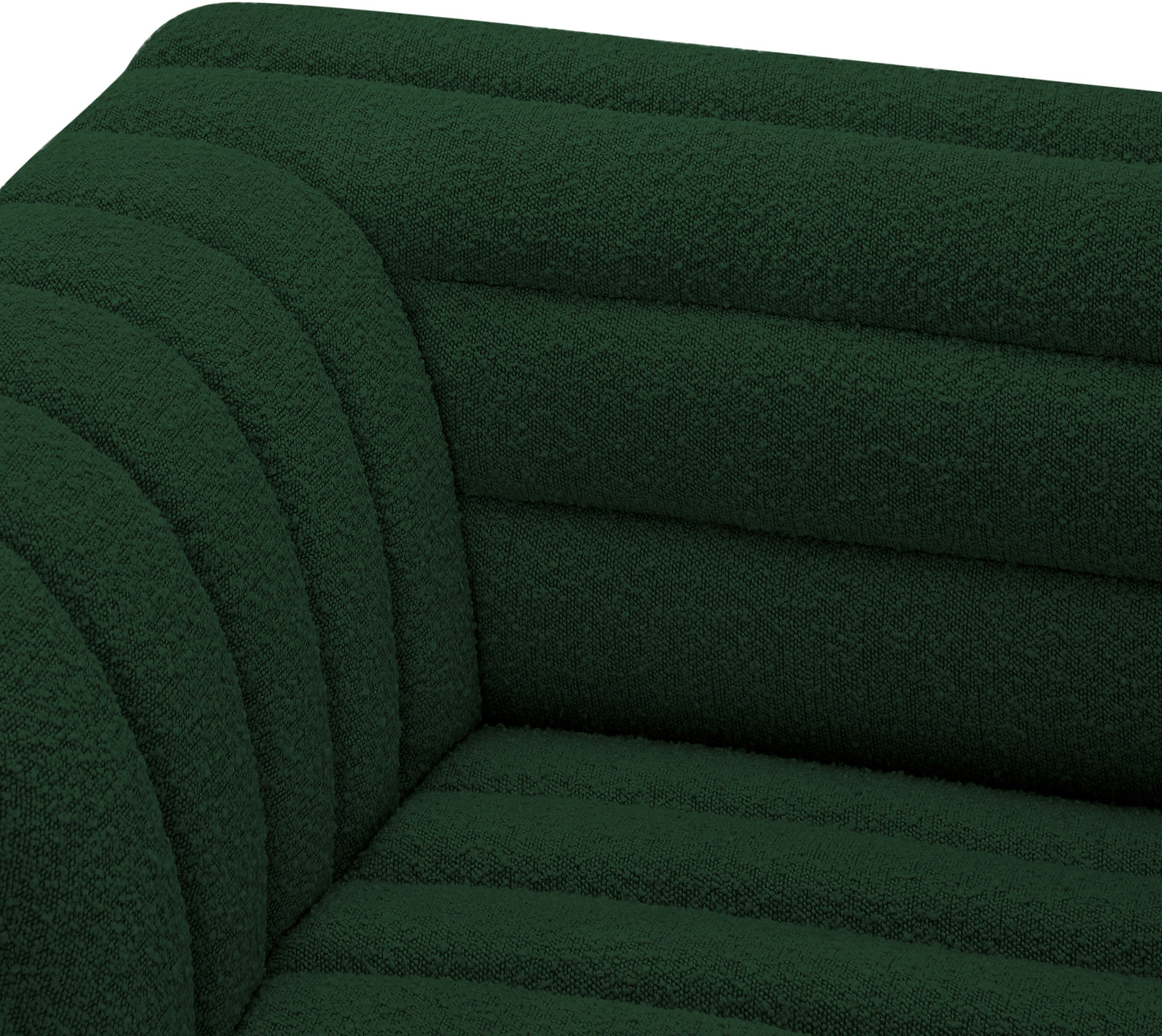 dillard green boucle fabric modular sofa s119