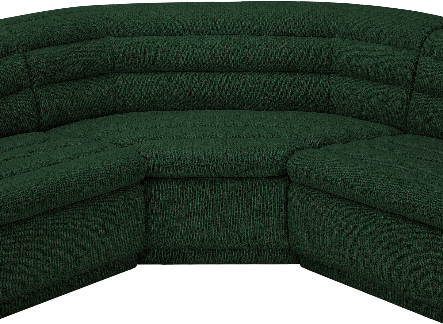 dillard green boucle fabric modular sectional sectional