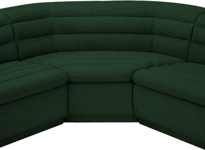 Dillard Green Boucle Fabric Modular Sectional Sectional