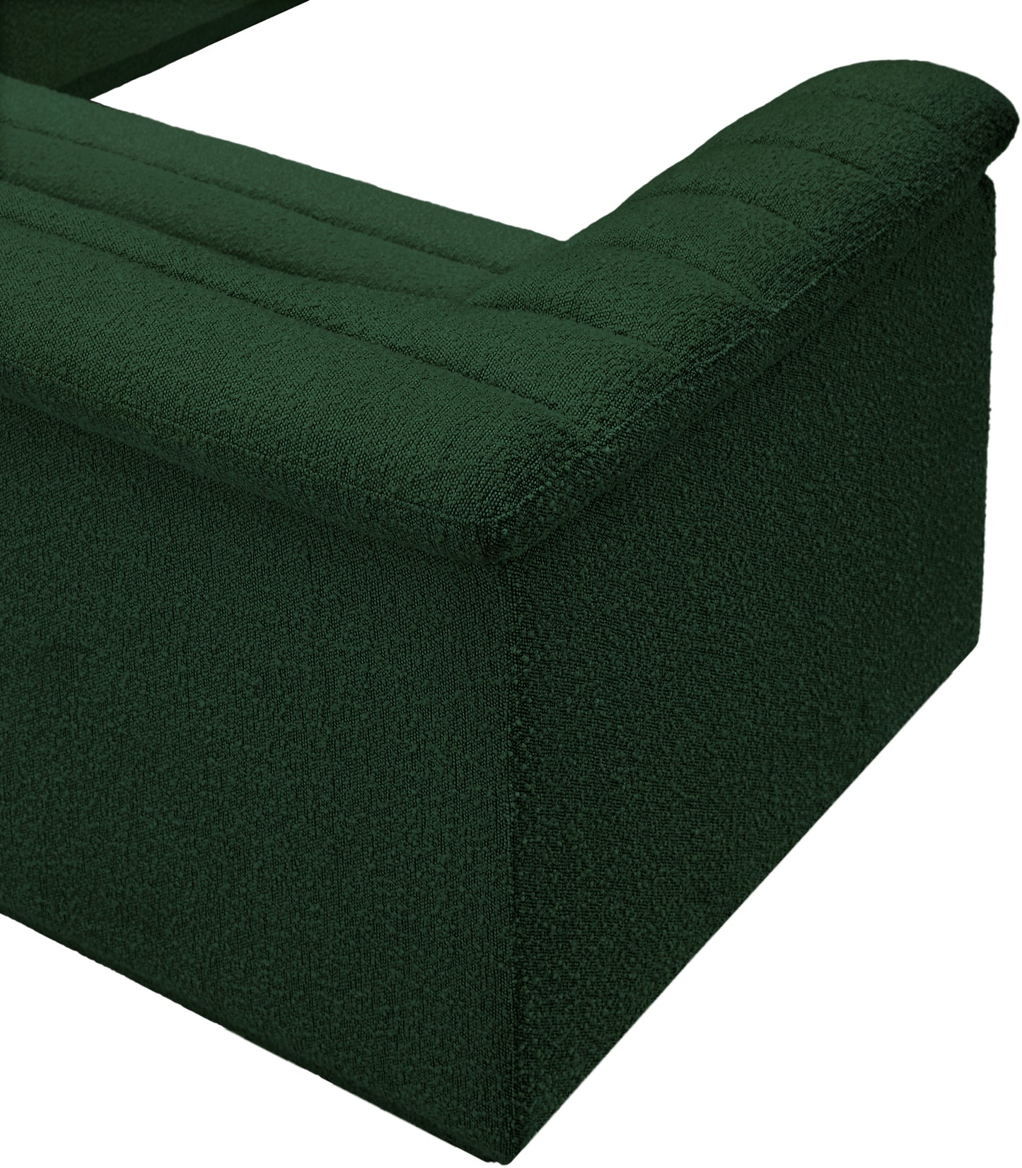 dillard green boucle fabric modular sectional sectional