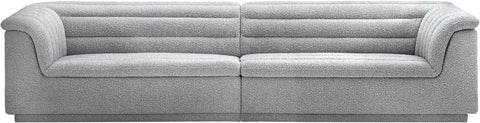 Dillard Grey Boucle Fabric Modular Sofa S119