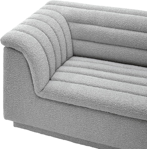Dillard Grey Boucle Fabric Modular Sofa S119