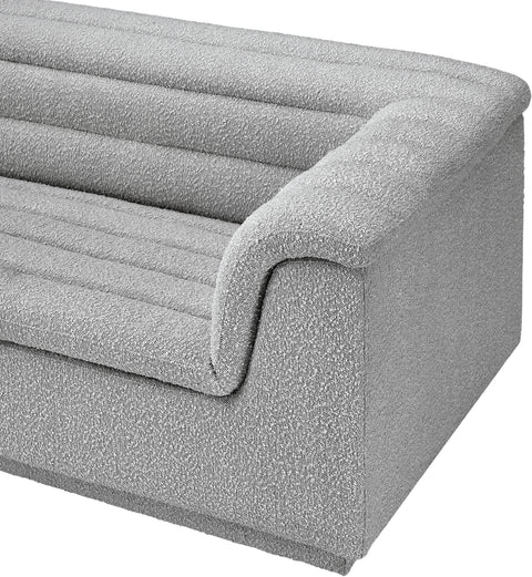 Dillard Grey Boucle Fabric Modular Sofa S119