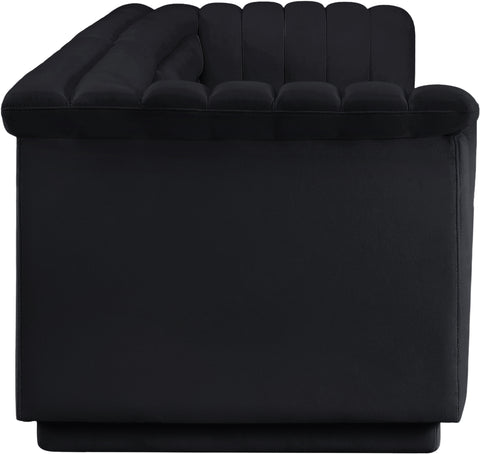 Dillard Black Velvet Fabric Modular Sofa S119