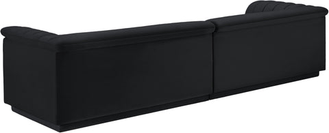 Dillard Black Velvet Fabric Modular Sofa S119