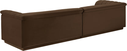 Dillard Brown Velvet Fabric Modular Sofa S119