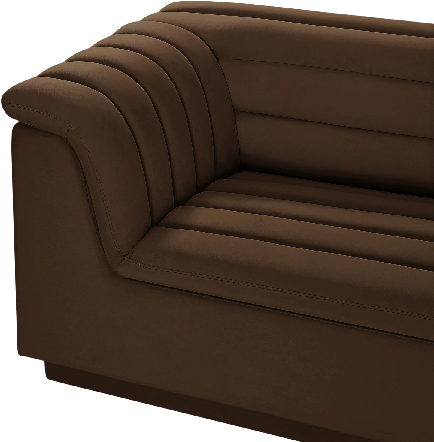 dillard brown velvet fabric modular sofa s119