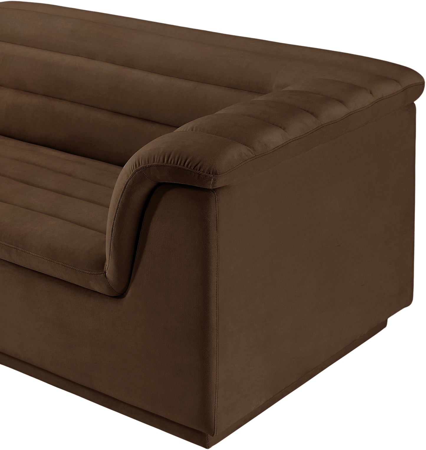 dillard brown velvet fabric modular sofa s119