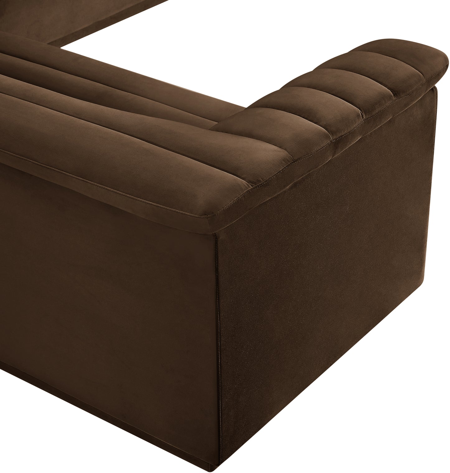 dillard brown velvet fabric modular sectional sectional