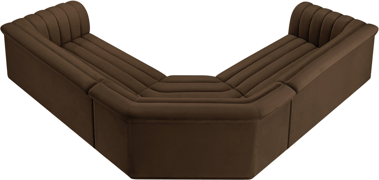 dillard brown velvet fabric modular sectional sectional