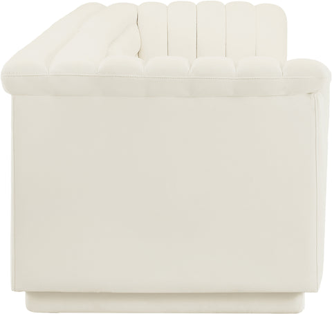 Dillard Cream Velvet Fabric Modular Sofa S119