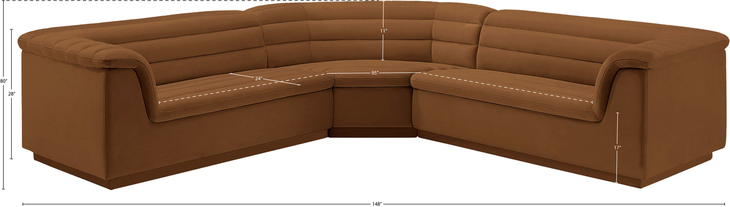 dillard saddle velvet fabric modular sectional sectional