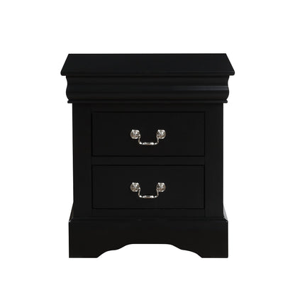 Aistil Philippe III Nightstand, Black Finish