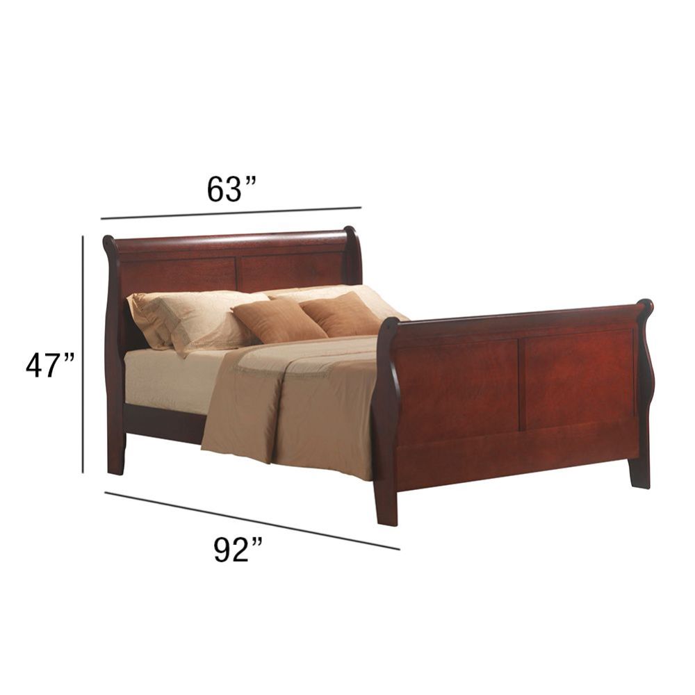 aistil philippe iii queen bed, cherry finish