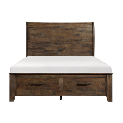 Dunleith (3)Eastern King Sleigh Platform Bed with Footboard Storage
