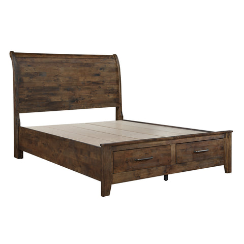 Dunleith (3)Eastern King Sleigh Platform Bed with Footboard Storage