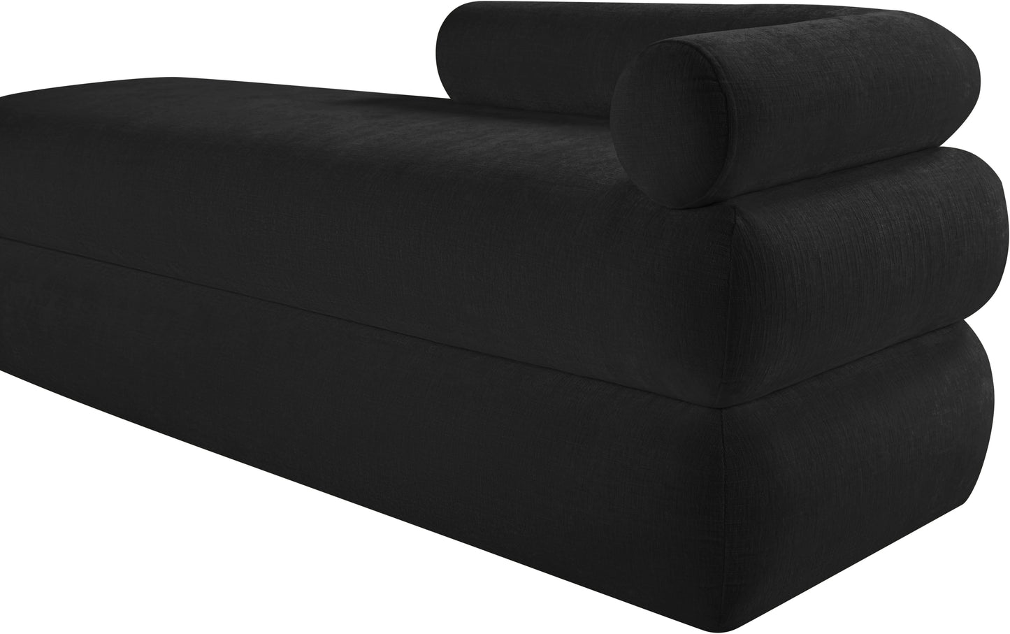 arlo black chenille fabric bench