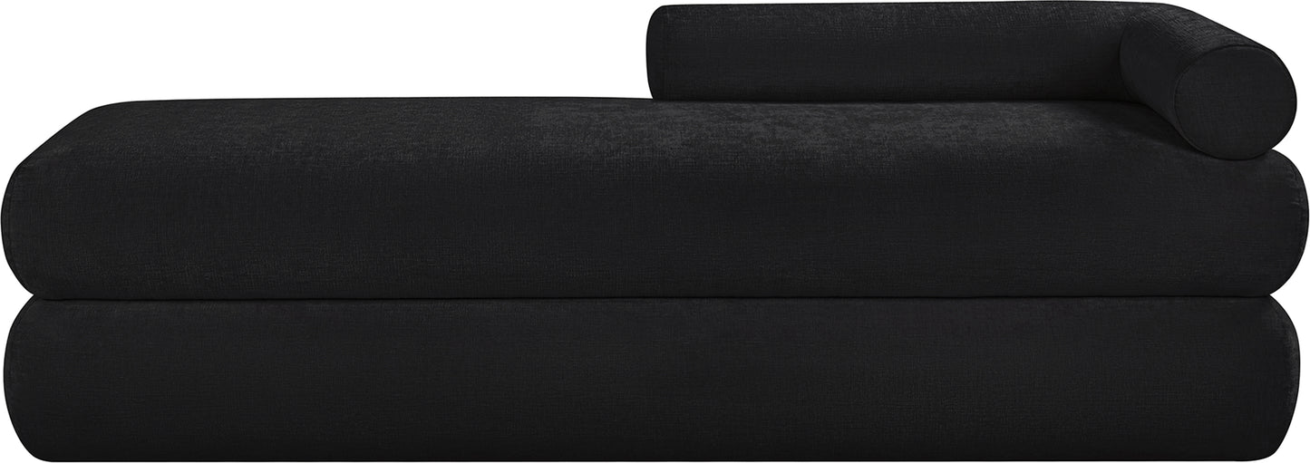 arlo black chenille fabric bench