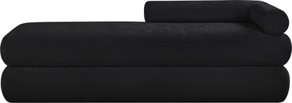 Arlo Black Chenille Fabric Bench