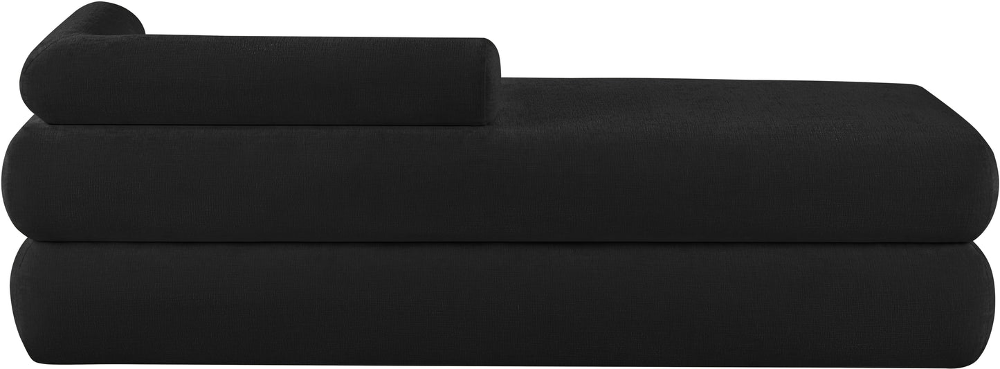 arlo black chenille fabric bench