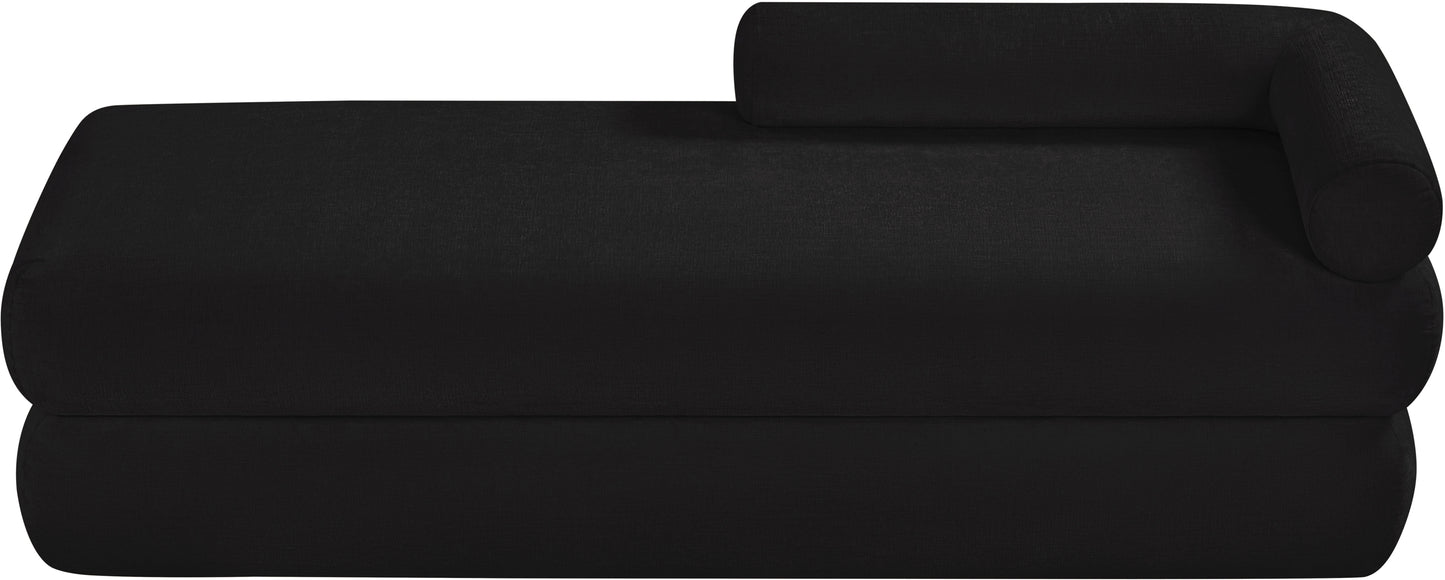 arlo black chenille fabric bench