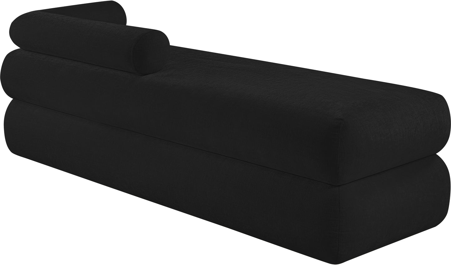 arlo black chenille fabric bench