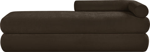 Arlo Brown Chenille Fabric Bench