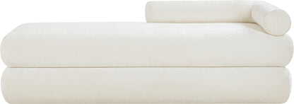 Arlo Cream Chenille Fabric Bench