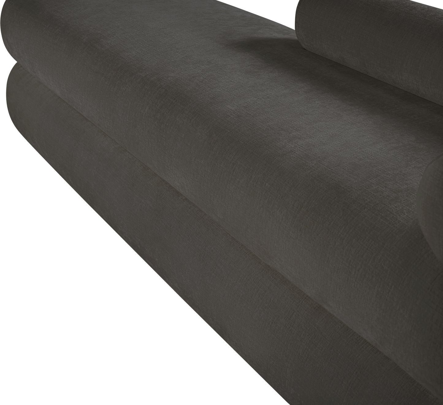 arlo grey chenille fabric bench