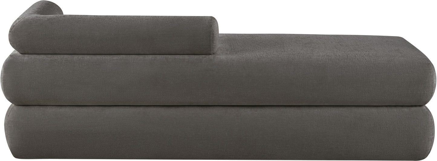 arlo grey chenille fabric bench