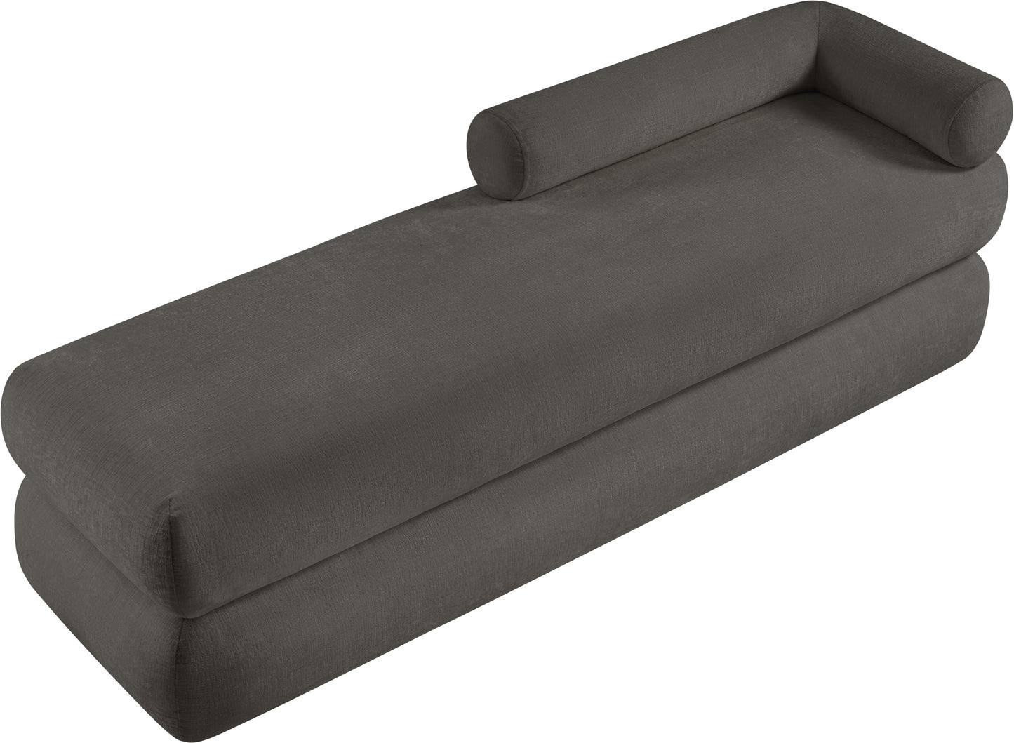 arlo grey chenille fabric bench